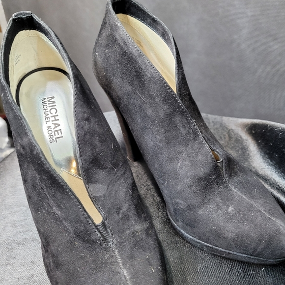 Michael Kors Black Suede Booties - Picture 3 of 4